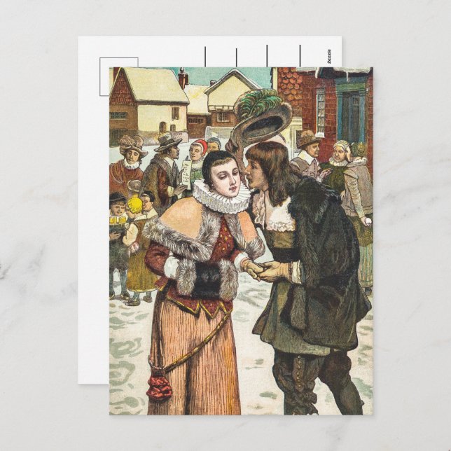 Vintage New Year Celebration Holiday Postcard (Front/Back)