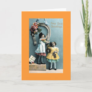 Vintage New Year Holiday Card