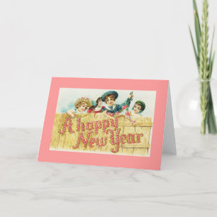 Vintage New Year Holiday Card