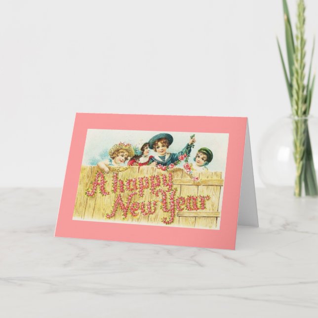 Vintage New Year Holiday Card (Front)