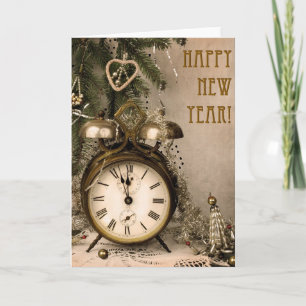 Vintage New Year Holiday Card