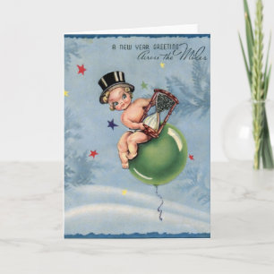 Vintage New Year Holiday Card