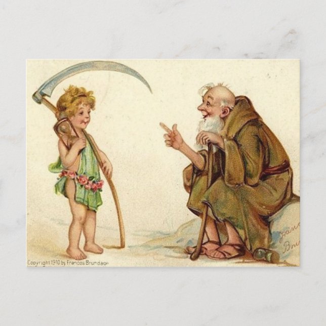 Vintage : New Year - Holiday Postcard (Front)