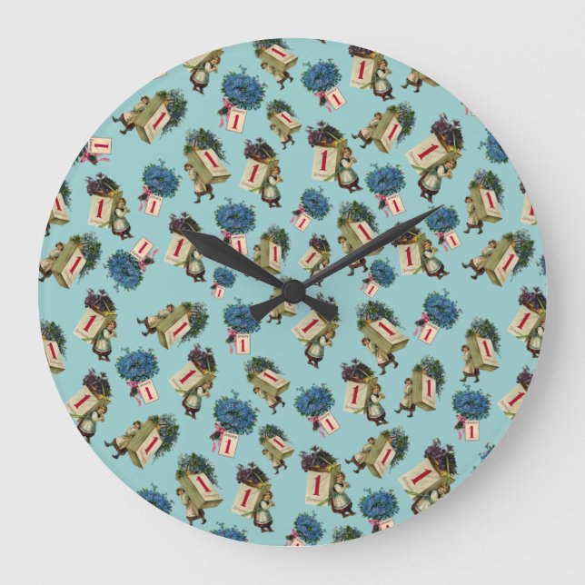 Vintage New Year Large Clock (Front)