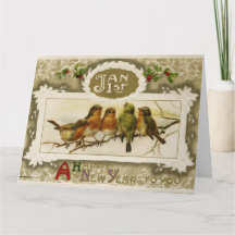Vintage New Year Postcard