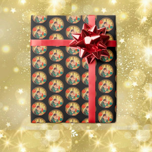Vintage New Year’s Eve Couple Wrapping Paper