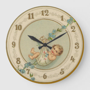 Vintage New Years Baby Clock