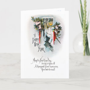 Vintage New Year's Day Holiday Card