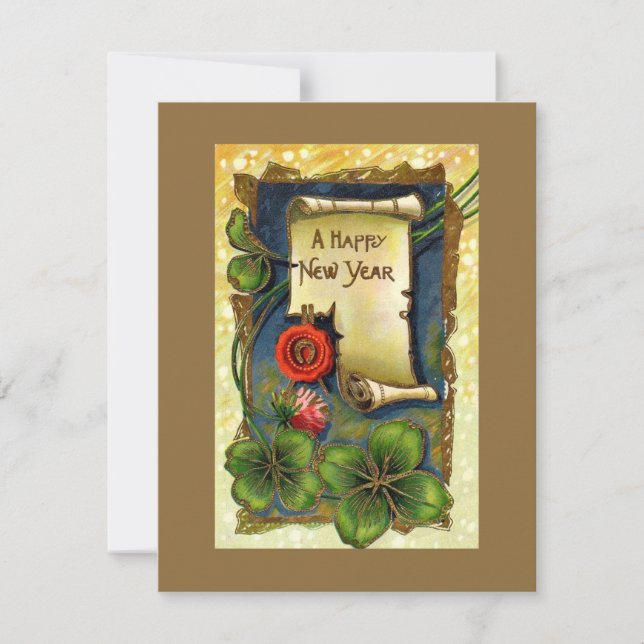 Vintage New Years Eve Party Invitation (Front)