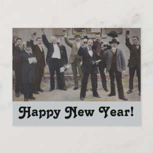 Vintage New Year's Toast Toasting Club Postcards