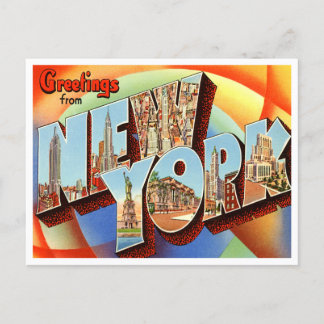 Vintage New York Announcement Postcard