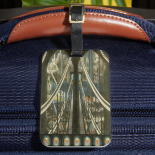 Vintage New York Architecture, Brooklyn Bridge Luggage Tag