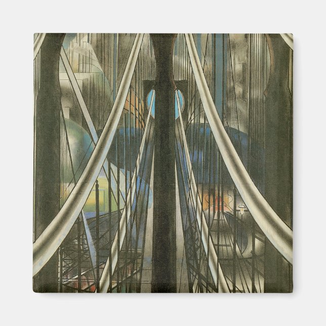 Vintage New York Architecture, Brooklyn Bridge Magnet (Front)