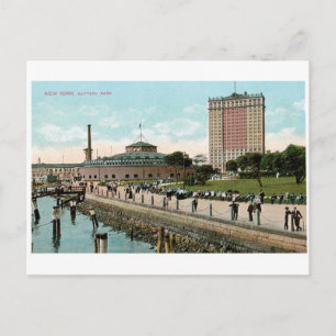 Vintage New York, Battery Park Postcard