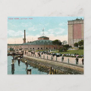 Vintage New York, Battery Park Postcard