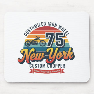 Vintage New York Chopper 75 Sunset Mouse Mat