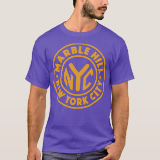 Vintage New York City Circle Marble Hill Gold T-Shirt