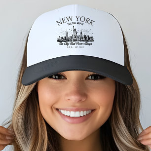 Vintage New York City   Classic Black & White  Trucker Hat