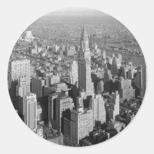 Vintage New York City Classic Round Sticker