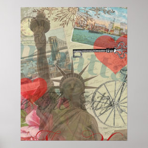 Vintage New York City Collage Poster