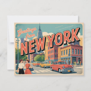 Vintage New York City   Greeting from Postcard