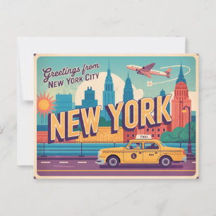 Vintage New York City   Greeting from Postcard