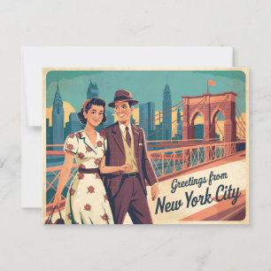Vintage New York City   Greeting from Postcard