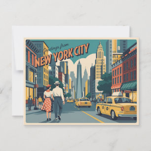 Vintage New York City   Greeting from Postcard