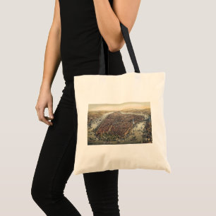 Vintage New York City, Manhattan, Brooklyn Bridge Tote Bag