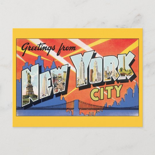 vintage new york city nyc change of address announcement announcement postcards