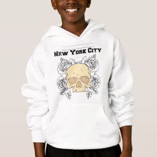 Vintage New York City Skull & Roses Hoodie