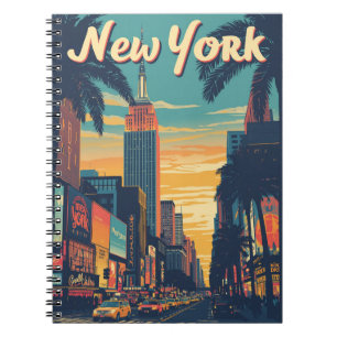 Vintage New York City Skyline Notebook