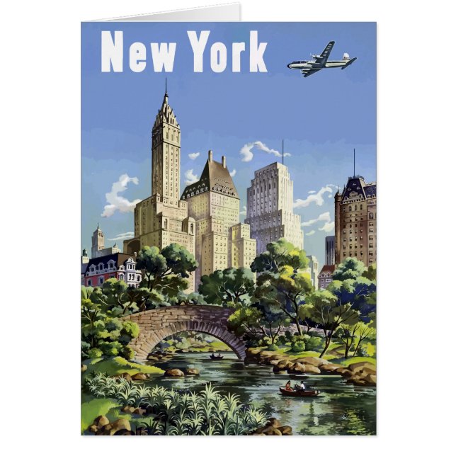 Vintage New York City Skyscrapers Air Travel (Front)