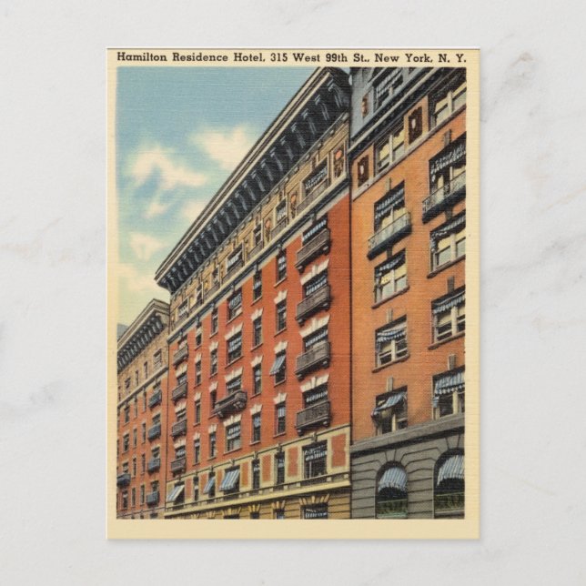 Vintage New York City Street Postcard (Front)