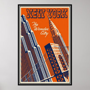Vintage New York City, USA - Poster
