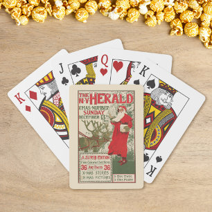 Vintage New York Herald Christmas Edition Playing Cards