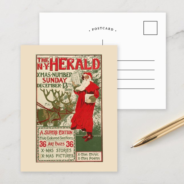 Vintage New York Herald Christmas Edition Postcard (Creator Uploaded)