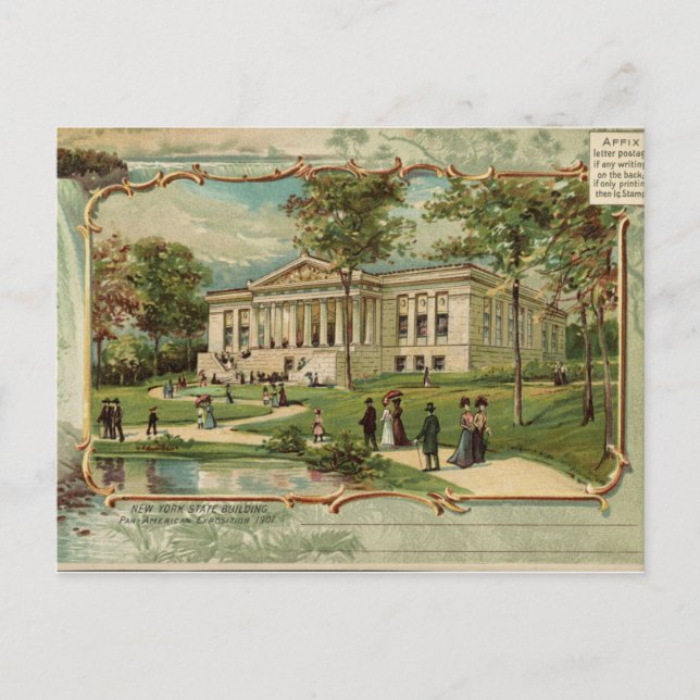 Vintage New York Illustration Postcard (Front)