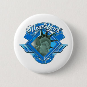 Vintage New York Liberty Logo 6 Cm Round Badge