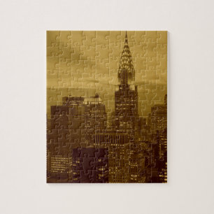 Vintage New York Manhattan Jigsaw Puzzle
