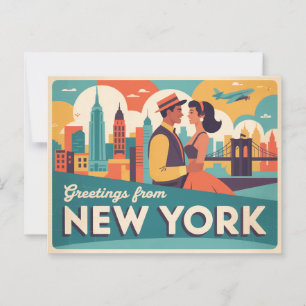 Vintage New York Postcard   Greetings from