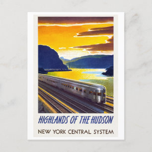 Vintage New York Railway Poster Postcard