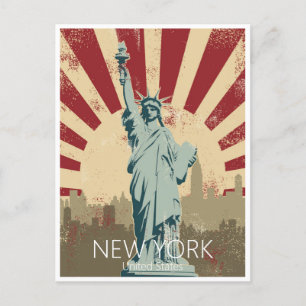 Vintage New york statue of liberty united states Postcard