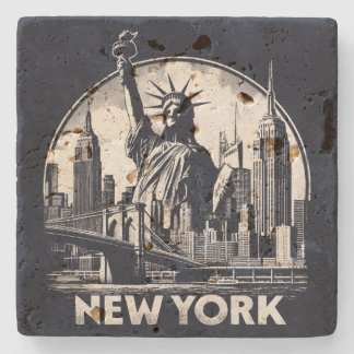 Vintage New York Stone Coaster