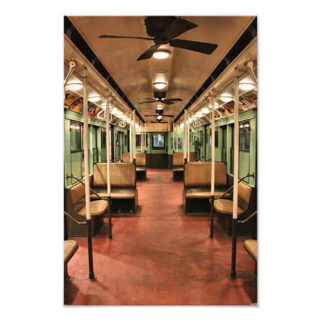 Vintage New York Subway Car Photo Print (Front)