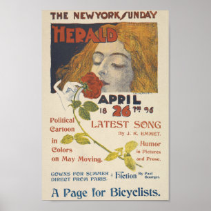 Vintage New York Sunday Herald Cover Poster
