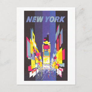 Vintage New York Times Square Travel Postcard