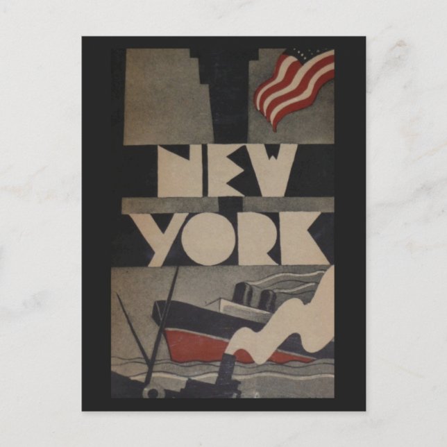 Vintage New York Travel Postcard (Front)