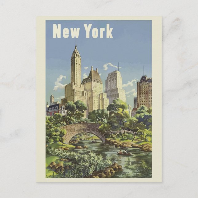 Vintage New York Travel Postcard (Front)