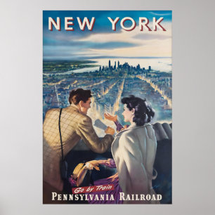 Vintage New York Travel Poster Print, Pennsylvania